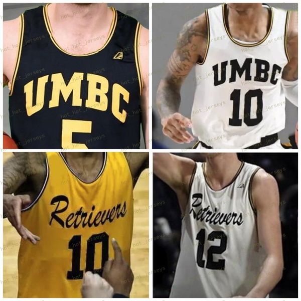 

custom ncaa umbc retrievers college basketball jersey jairus lyles arkel lamar kj maura jourdan gran daniel akin umbc retrievers, Black
