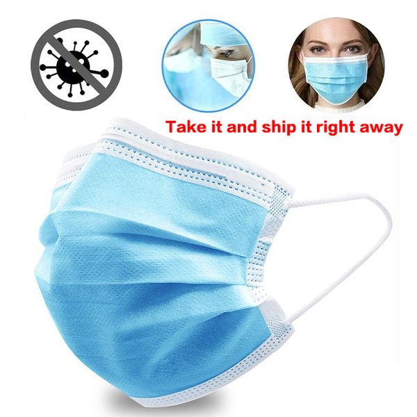 

10pcs face disposable mask pm2.5 mouth caps tape fabric facial dust masks pollution respirator filter mascarilla shipment immedi