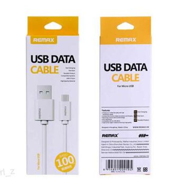 

remax micro usb type-c mobile phone cable data cable fast charger for samsung htc lg with retail box white