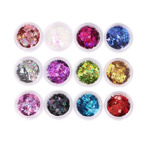 

12 colors nail glitter sequins nail art diy decor for salon home