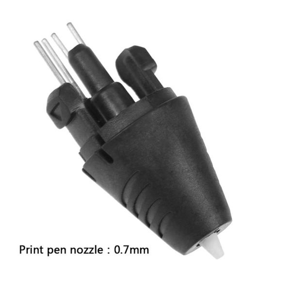 

0.7mm 3d printing pen nozzle printer accessories second generation injector head ceramic nozzle parts for 3d printer pens, Black;red