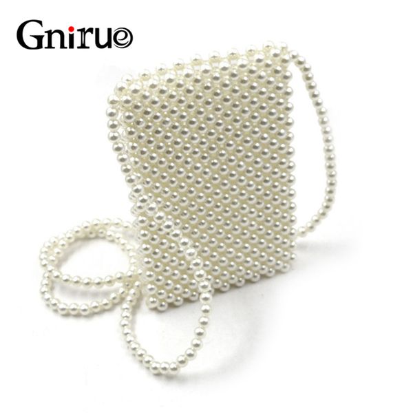 

women luxury evening bag new elegant cute square shoulder lovely solid woman pearl mini small clutch mobile phone wallet