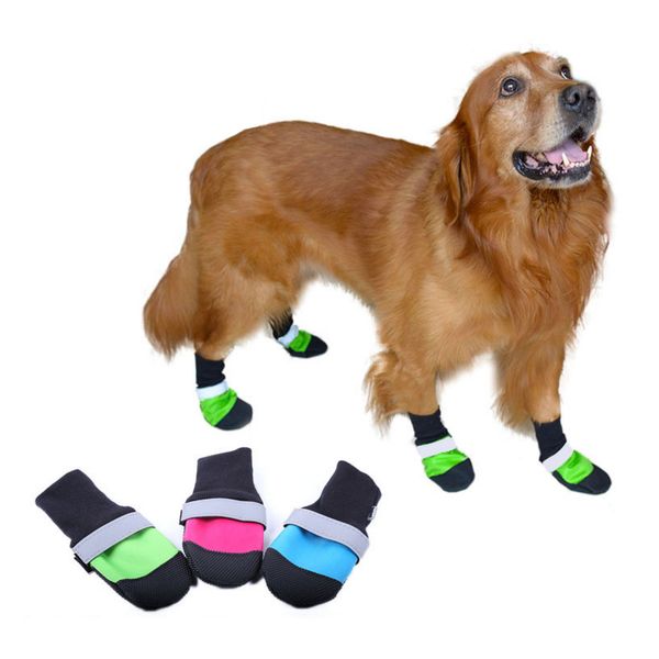 

домашнее животное обувь супер носимых ткань оксфорд регулируемые водонепроницаемый занос доказательство дождя и снега тепло светящиеся собак