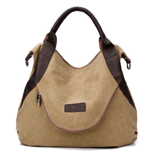 

women canvas bags retro stylish large capacity tote handbag durable casual shopping solid color shoulder bag