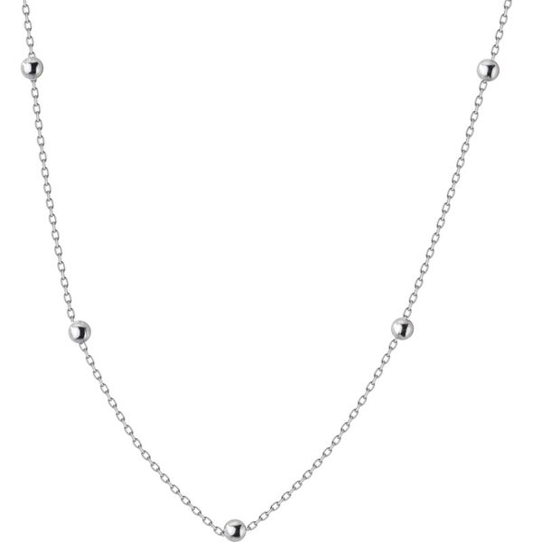 

new pendant necklace 45cm rosary shape birthday gift for lover, Silver