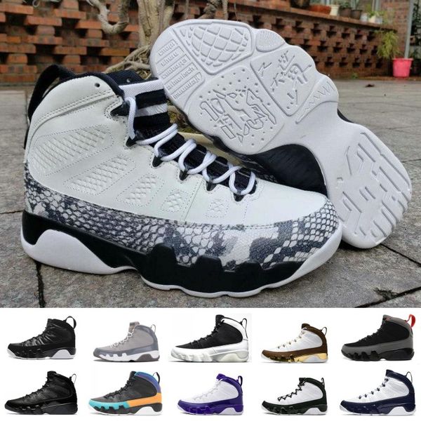 

High Quality 9 Dream It Do It UNC Bred Space Jam Basketball Shoes Men 9s Black Snakeskin The Spirit Anthracite Sneakers With Box