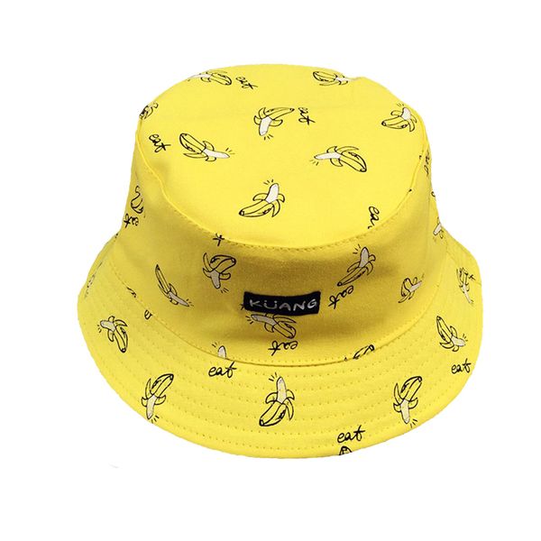 

bucket cap man women cotton banana hat caps hip hop outdoor sports summer ladies beach sun fishing bucket hats, Blue;gray