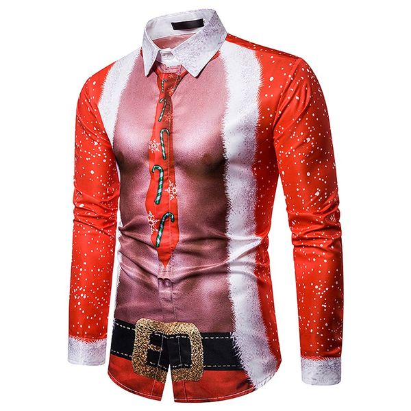 

men fake two pieces casual snowflakes printed christmas shirt blouse plus size hawaiian shirt camisa masculina 3xl shirts, White;black