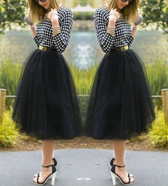 

women skirts dancewear tutu pettiskirt princess party skirts summer short space candy-colored tutu, Black