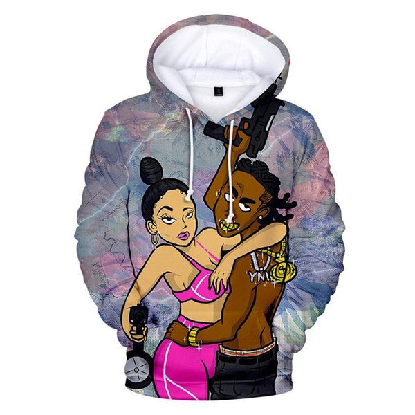 

ynw melly 3d print mens hoodies fashion designer spring autumn long sleeve couple crew neck mens sweatshirts, Black