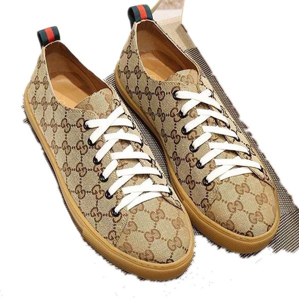 

2020 new designer luxury series outdoor brand canvas casual shoes, solid color printed sports shoes, comfortable breathable belt box, Black