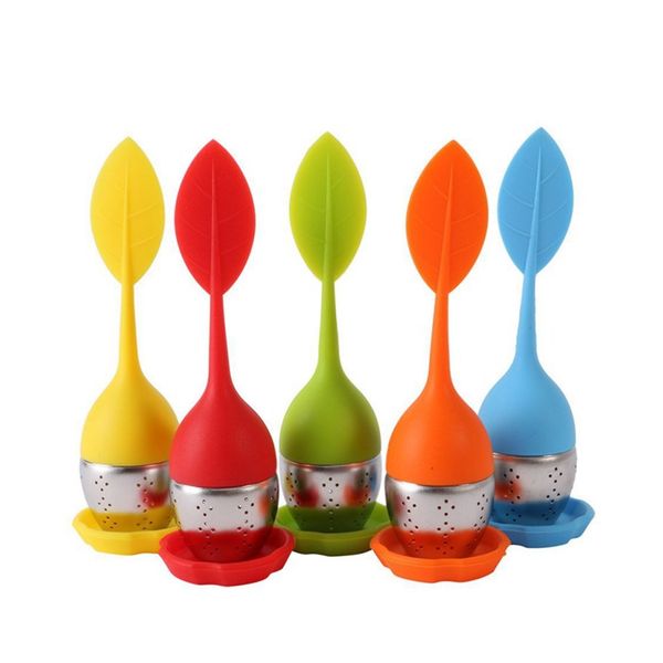 

mesh tea infuser silicone tea maker stainless steel filter strainer bag ball leaf stir cute travel for tea pot