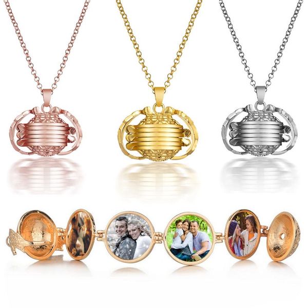 

diy 4 p suspended memory floating locket necklace charm necklace angel wing box flash fashion album box necklace women jewelry, Silver