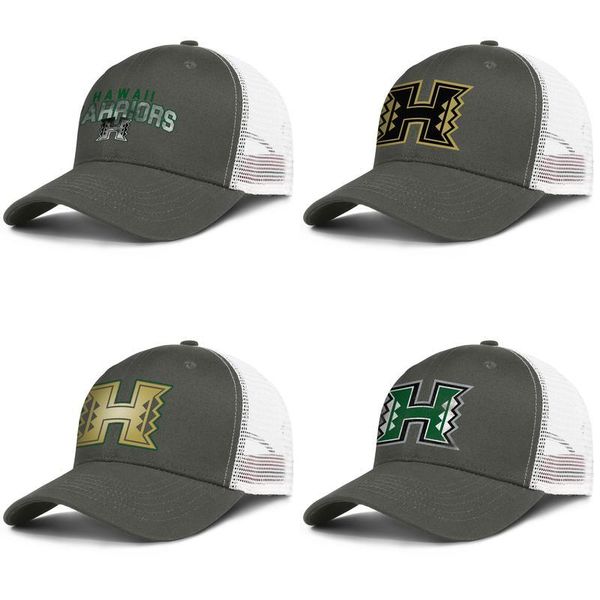 

hawaii warriors old print logo mens and womens adjustable trucker meshcap cool blank team baseballhats golden core smoke coconut, Blue;gray