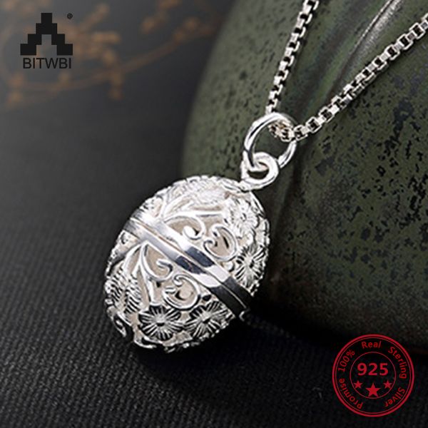 

s925 sterling sliver fashion hollow plum pendant with various styles for women personality can open necklace pendant necklace, Silver