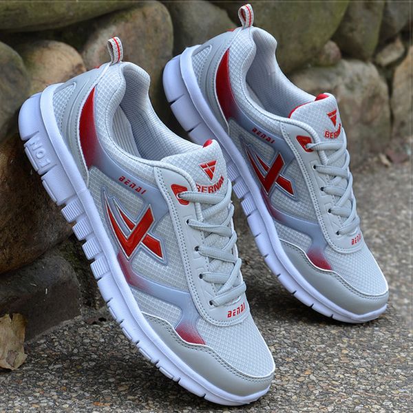 

men shoes size 38-46 men sneakers summer breathable shoes super light casual shoes male sneakers, Black