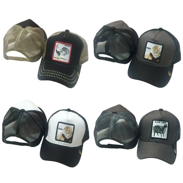 

animals embroidery patch baseball cap hip hop snapback mesh trucker hat, Blue;gray