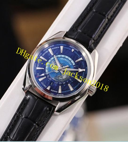 

6 style luxury watch leather strap aqu@terra 150m m@ster 41mm blue dial 220.93.43.22.99.001 fashion man watch wristwatch, Slivery;brown