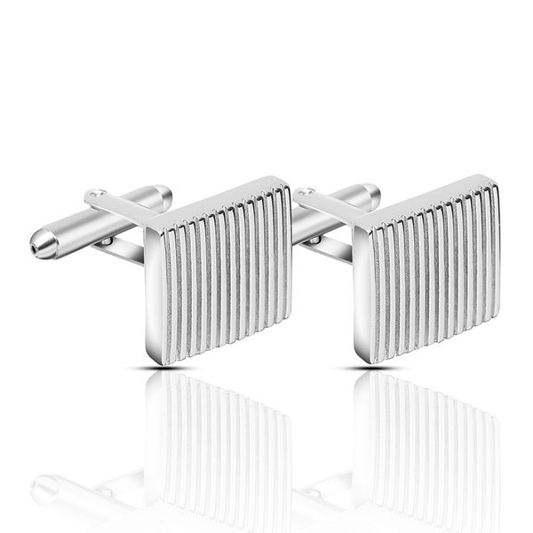 

classic square rectangular cufflinks copper quality silver color men's cufflinks inch shirt dress gift adornment, Silver;golden