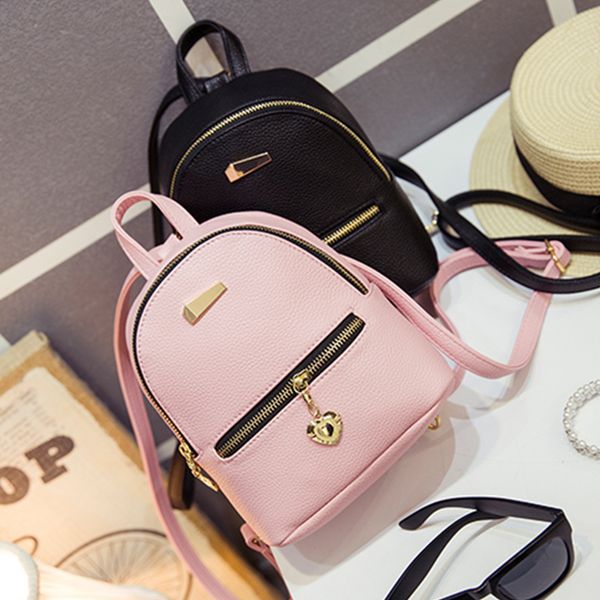 

leftside 2016 new shoulder bag mini backpacks women leather school bag women's casual style backpack purses bags for teenagers