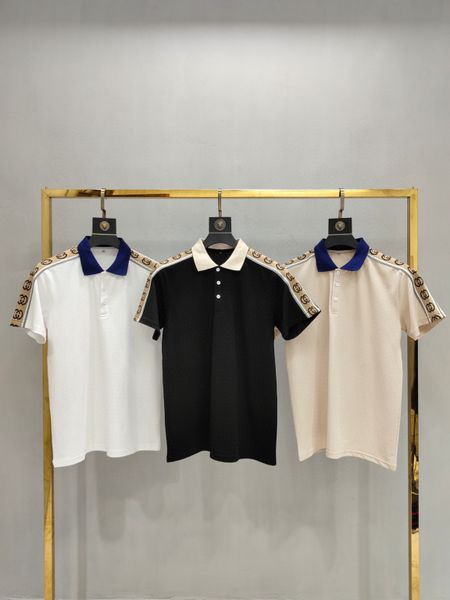 

20ss italy latest spring and summer fashion shoulder letter printing breathable t-shirt men and women casual cotton t-shirt, White;black