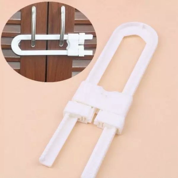 

5pc/lot protection lock u shape baby safety lock prevent child from opening drawer cabinet cupboard door children safety lock