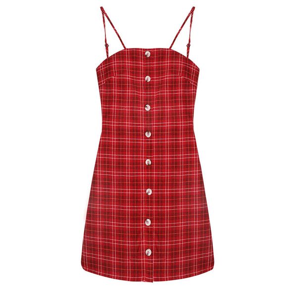 

women fashion plus size plaid bandage sleeveless button off shoulder camis dress dropshipping vestido rochie kjole vestir y*, Black;gray