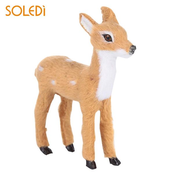 

mini simulation elk deer plush plastic home decor simulated christmas reindeer new year xmas elk doll