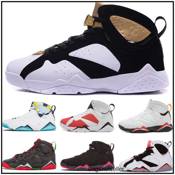 

jumpman 7 7s raptor bordeaux hare tinker alternate men kids basketball shoes french blue sweater unc gmp olympic sneaker, Black