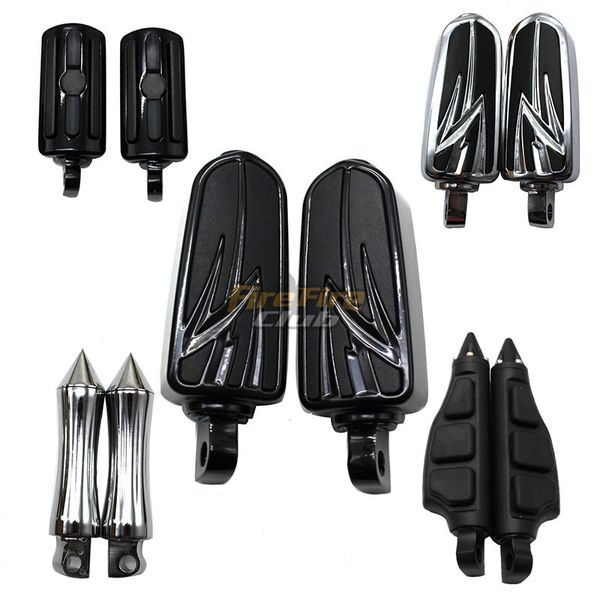 

motorcycle chrome black footpeg front rear footrest pedals for heritage softail dyna touring electra glide