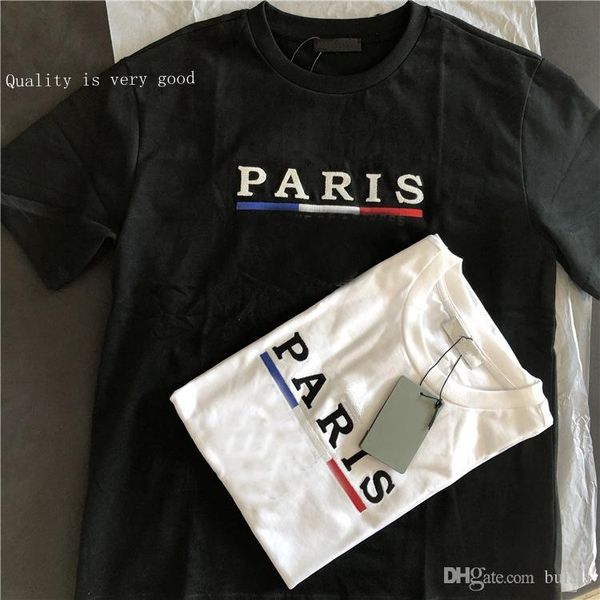 

2020 new style 270g embroidery designer mens t shirt casual street youth man fashion street loose sport couples eu size vintage t shirts