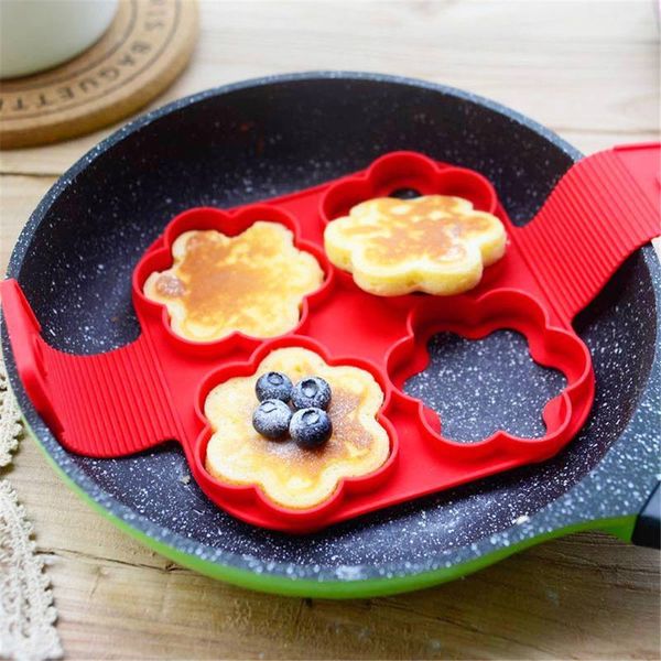

non-stick silicone pancake maker cake molds egg fried tools egg rings mould pastry mat baking accessories