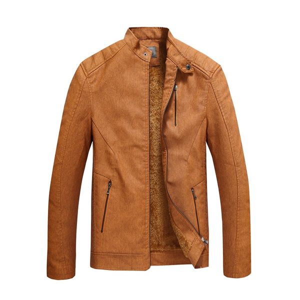 

2019 retro men's jacket warm winter jacket men velvet liner casual windbreaker zipper bomber thicker coat men, Black;brown