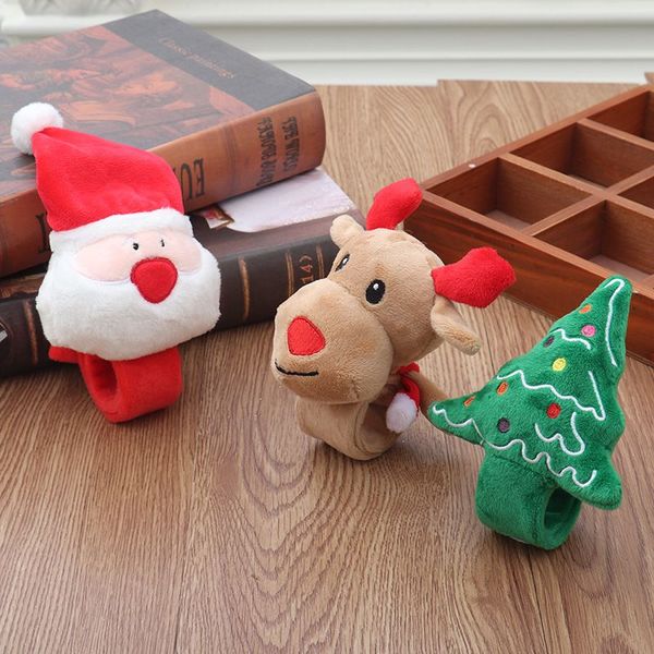 

christmas decoration cute gift luminous doll slap bracelets xmas wristband, santa claus/tree/reindeer