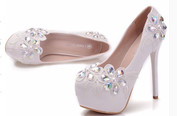 

2019 women's shoes in spring and autumn with new style high heel fine heel round head waterproof table flower @369, Black