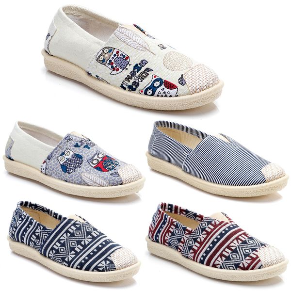 

2020 дешевые non-бренд vintage женщин обуви скольжения на эспадрильи chaussures квартиры повседневной обуви холста классических мокасины тап