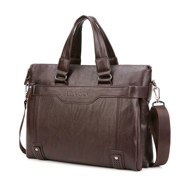 

2020 men's leather briefcase made of pu14 inch men's shoulder bag for men shoulder bag business briefcase laptop