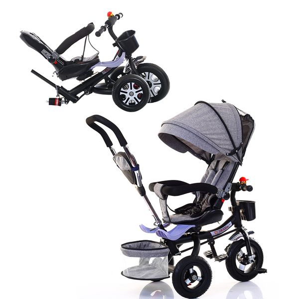 

baby stroller 3 in 1 portable baby tricycle stroller children tricycle bike bicycle sit flat lying trike trolley swivel seat