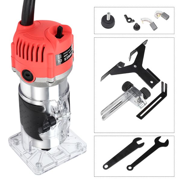 

800w woodworking electric trimming machine engraving electromechanical wood milling slotting machine