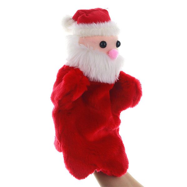 

christmas hand puppet cartoon santa claus plush puppets doll baby plush toys kid plush hand puppet toys bwd740
