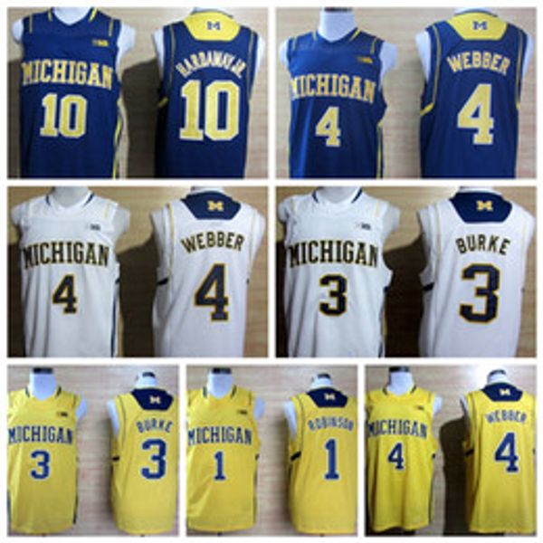 

College Michigan Wolverines Jerseys Basketball 1 Glenn Robinson III 3 Trey Burke 4 Chirs Webber 10 Tim Hardaway Jr 41 Glen Rice 5 Jalen Rose