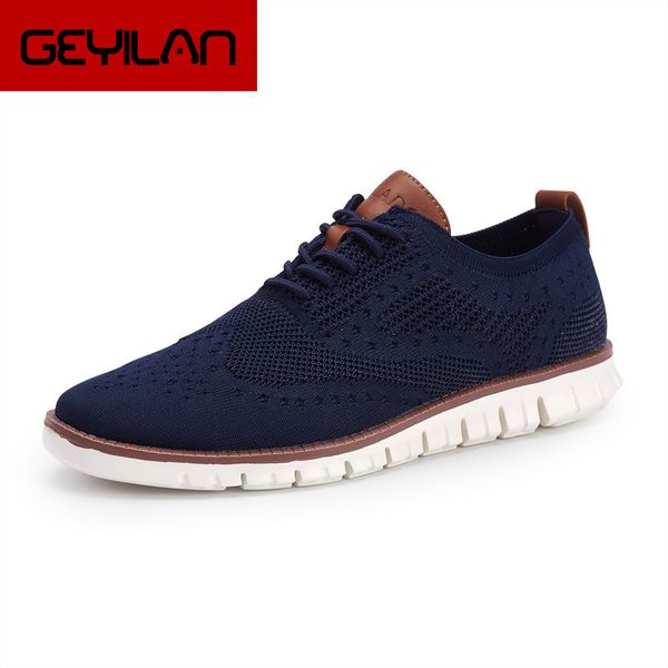

autumn and winter new retro knitted lace flat casual shoes brock mens lightweight dress street shoes mens casual sneakers, Black