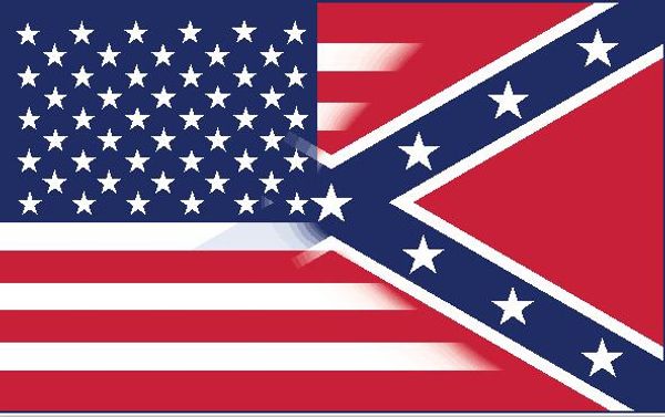 

5x3ft american flag with confederate rebel civil war flag new style flag