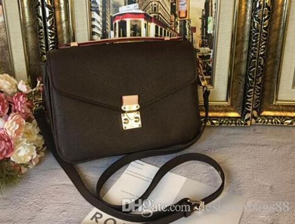 

luxury classic messenger bag leather women's handbag pochette metis totes designer handbag purse shoulder bags crossbody bags m40780, Bronze;slivery