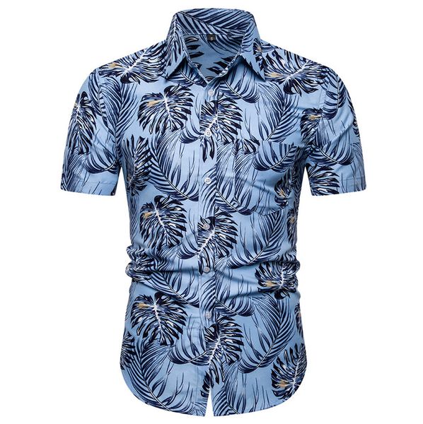 

summer hawaiian men's shirt slim loose short sleeve shirt casual turn-down collar blouse streetwear camisa masculina, White;black