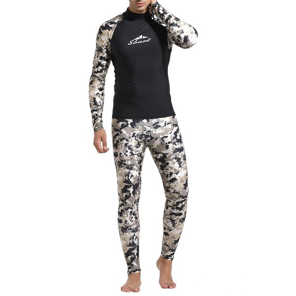 

camouflage colors, rashgard for men long sleeve mens swim shirt diving camo rashguard surf shirts beach swim uv protection suitc