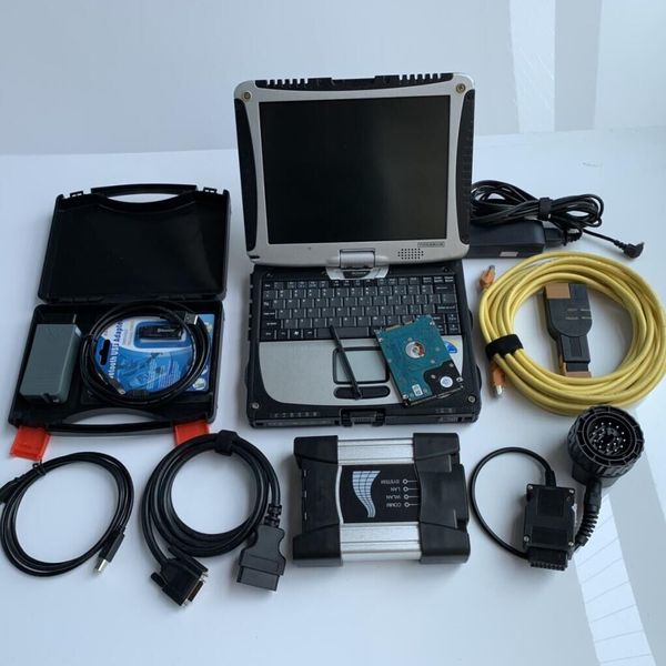 2in1 für BMW ICOM Next 5054A Diagnose-Scanner-Tool, Bluetooth, installiert im Laptop CF19, Touchscreen, vollständige Schnittstelle, sofort einsatzbereit