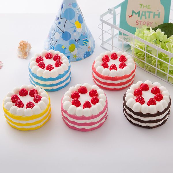 

realistic cute slow comfotable rising and unique sweet scented pu slow squeezing strawberry cake