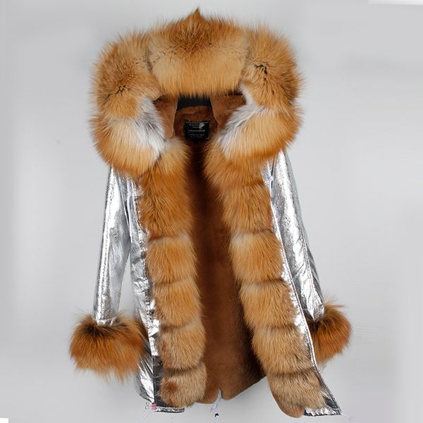 

2017 новый женщины зимнее пальто army green толстые ветровки больших реальных меховой воротник с капюшоном толстый теплый меховой подкладка, Black