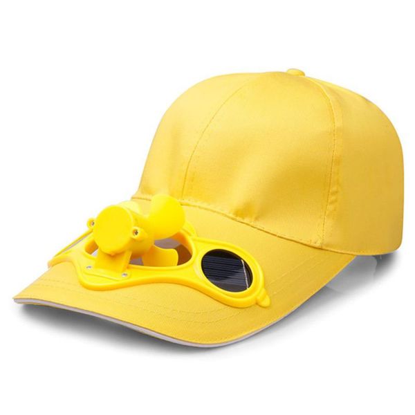 

летние бейсболки регулируемый ремень мужчины женщины солнечной силы шляпы с охлаждающим вентилятором кемпинг путешествия открытый весёлые ca, Black